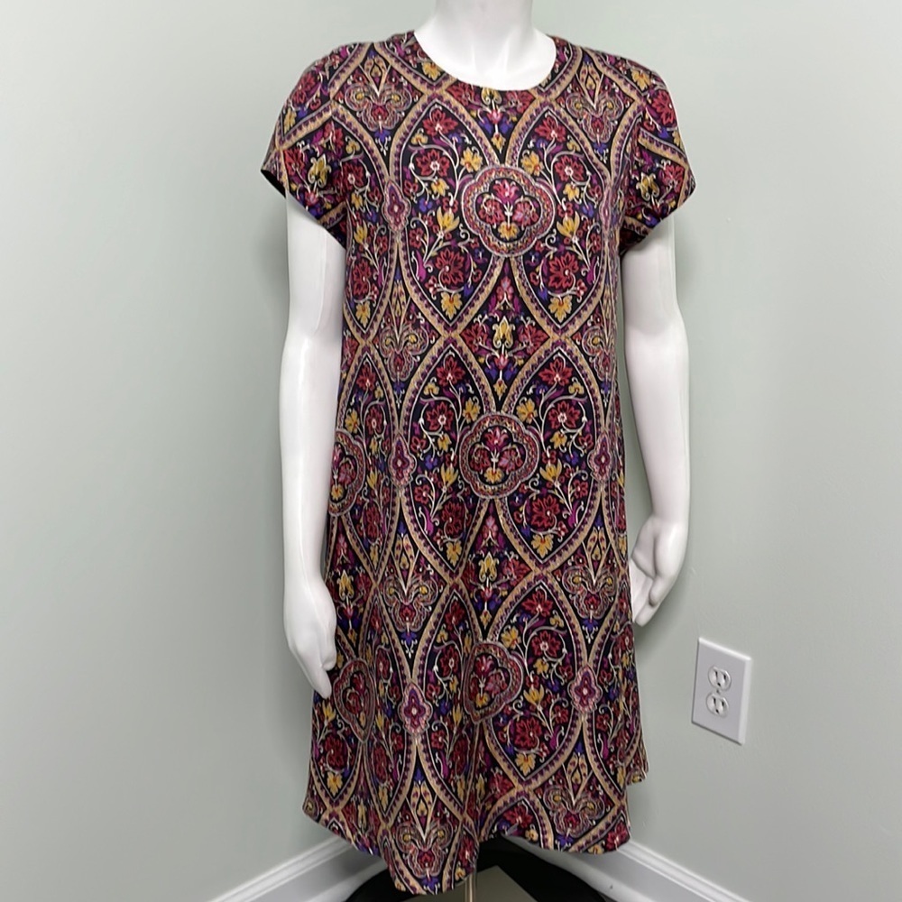 J. McLaughlin Paisley Silk Swing Dress